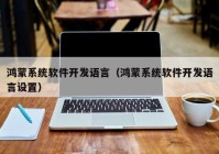 鸿蒙系统软件开发语言（鸿蒙系统软件开发语言设置）